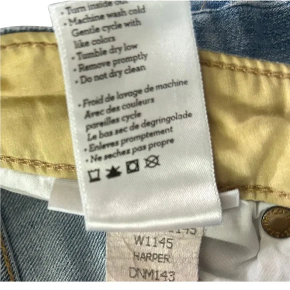 PAIGE James Crop Straight Jeans | Harper (Light Blue) Wash | Size 25 - Picture 6 of 6